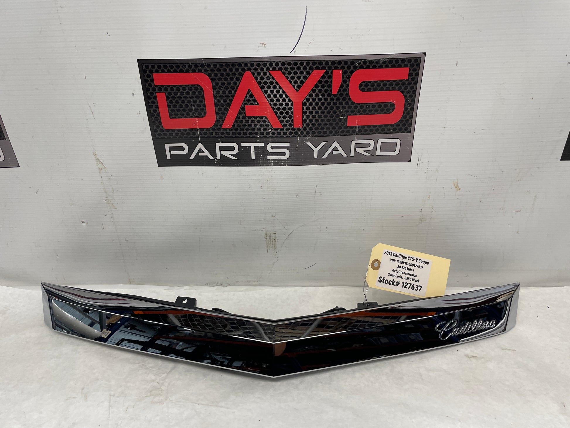 2013 Cadillac CTS-V Coupe Trunk Deck Lid Applique Chrome Panel Trim Camera OEM - Day's Parts Yard