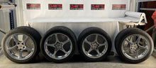2004 Chevy C5 Corvette Factory Polished OEM Wheels w/ Nitto Tires 17X8.5 18X9.5 OEM - Day's Parts Yard