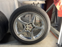 2004 Chevy C5 Corvette Factory Polished OEM Wheels w/ Nitto Tires 17X8.5 18X9.5 OEM - Day's Parts Yard