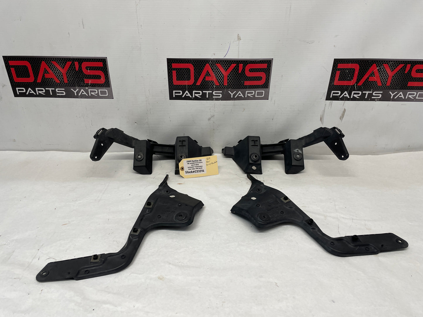 2009 Pontiac G8 GT Complete Rear Bumper Brackets Mounts Guides Set OEM - Day's Parts Yard