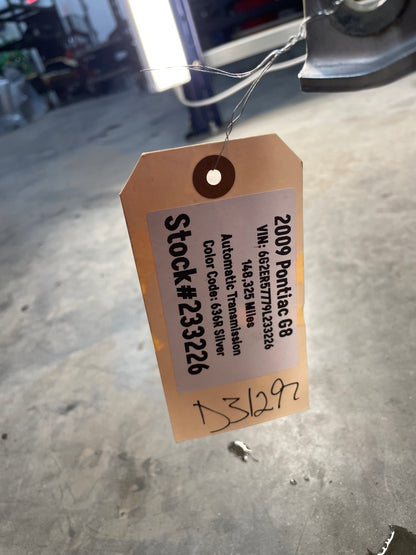 2009 Pontiac G8 LH Driver Rear Exterior Door Silver OEM - Day's Parts Yard