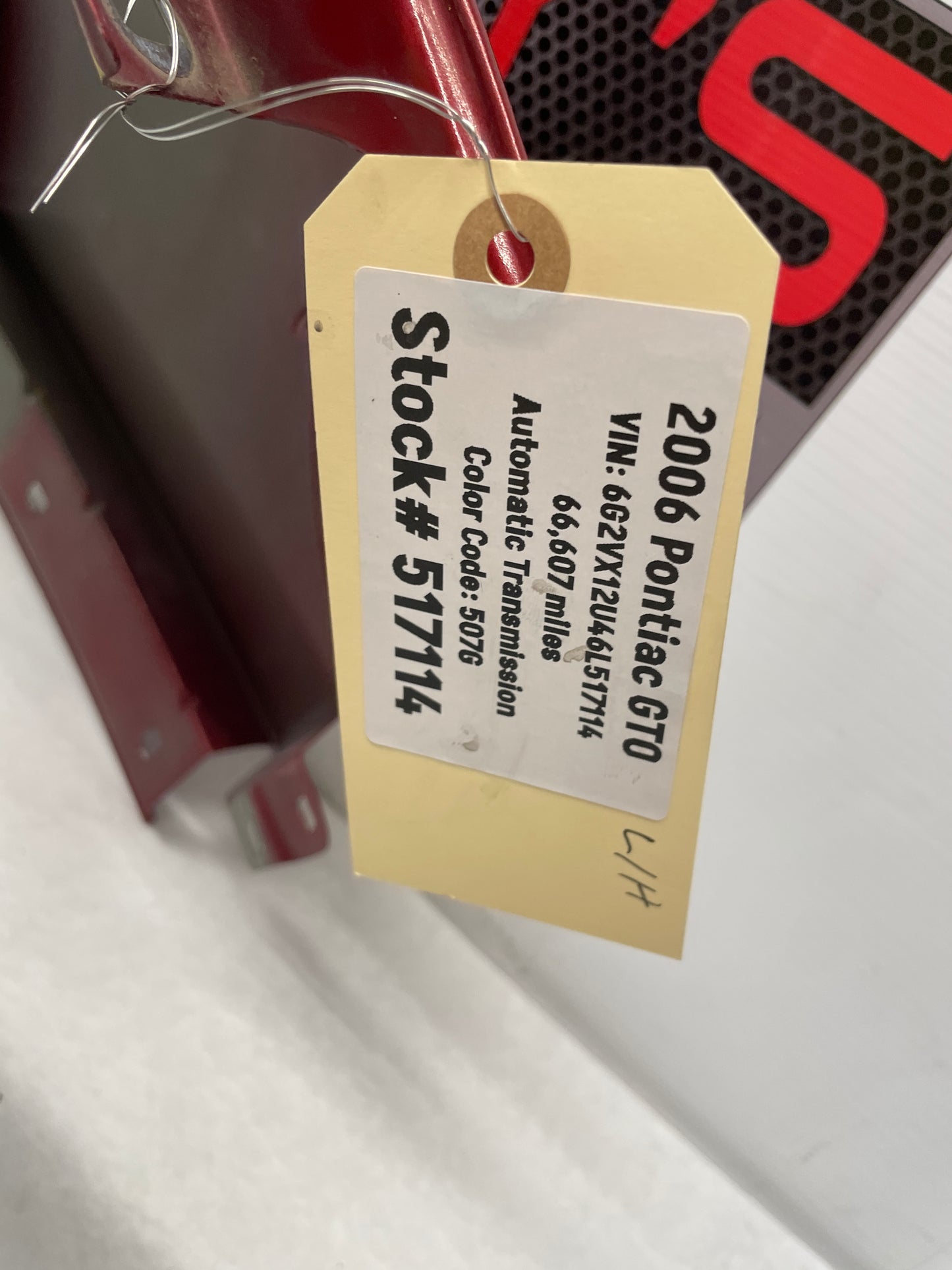 2006 Pontiac GTO LH Driver Front Fender Spice Red OEM