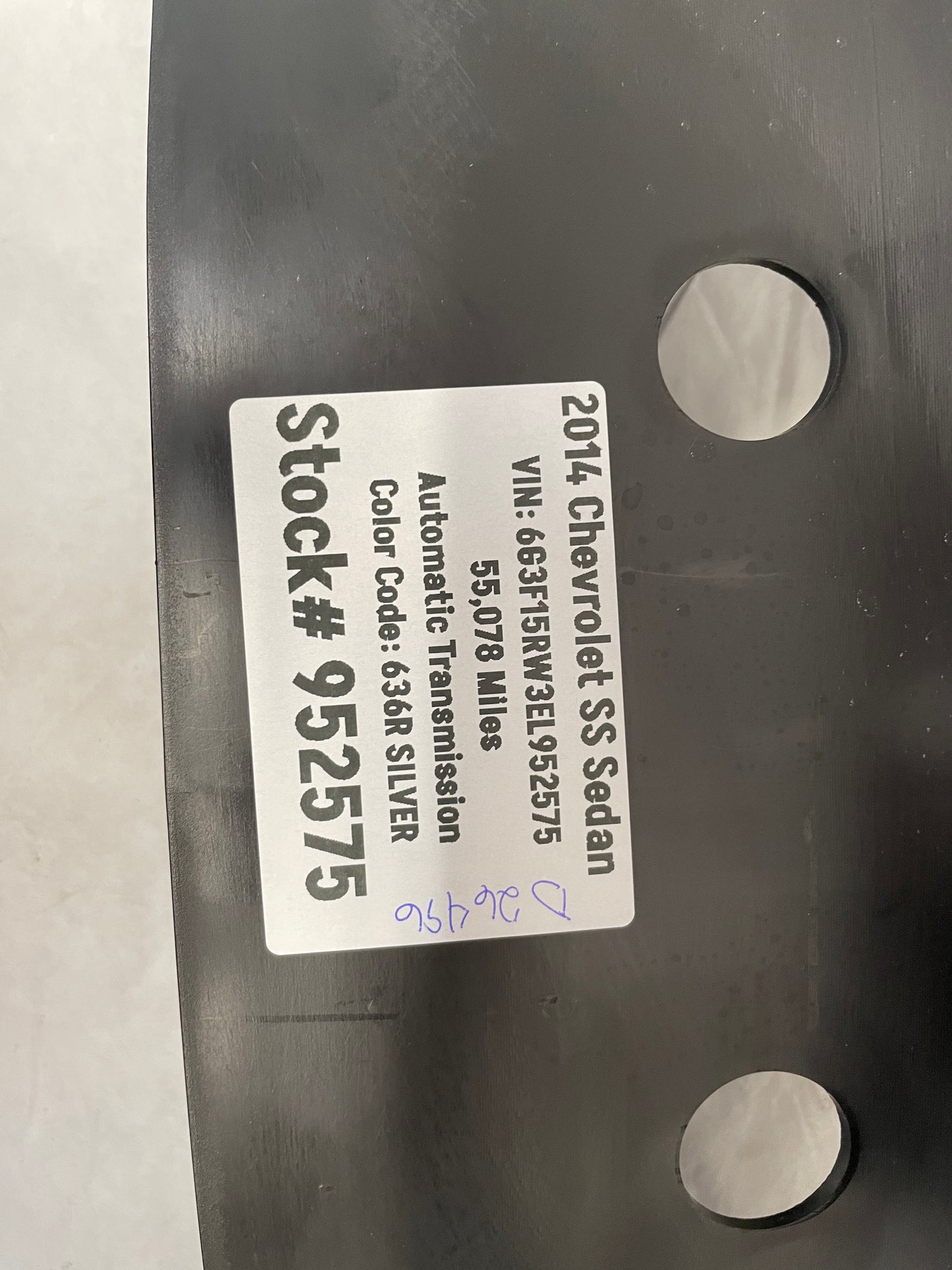 2014 Chevy SS Sedan Trunk Cargo Liftgate Wall Plate Cover Garnish Trim Molding OEM - Day's Parts Yard