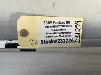 2009 Pontiac G8 RH Passenger Rocker Molding Side Skirt Panel Trim Silver OEM - Day's Parts Yard