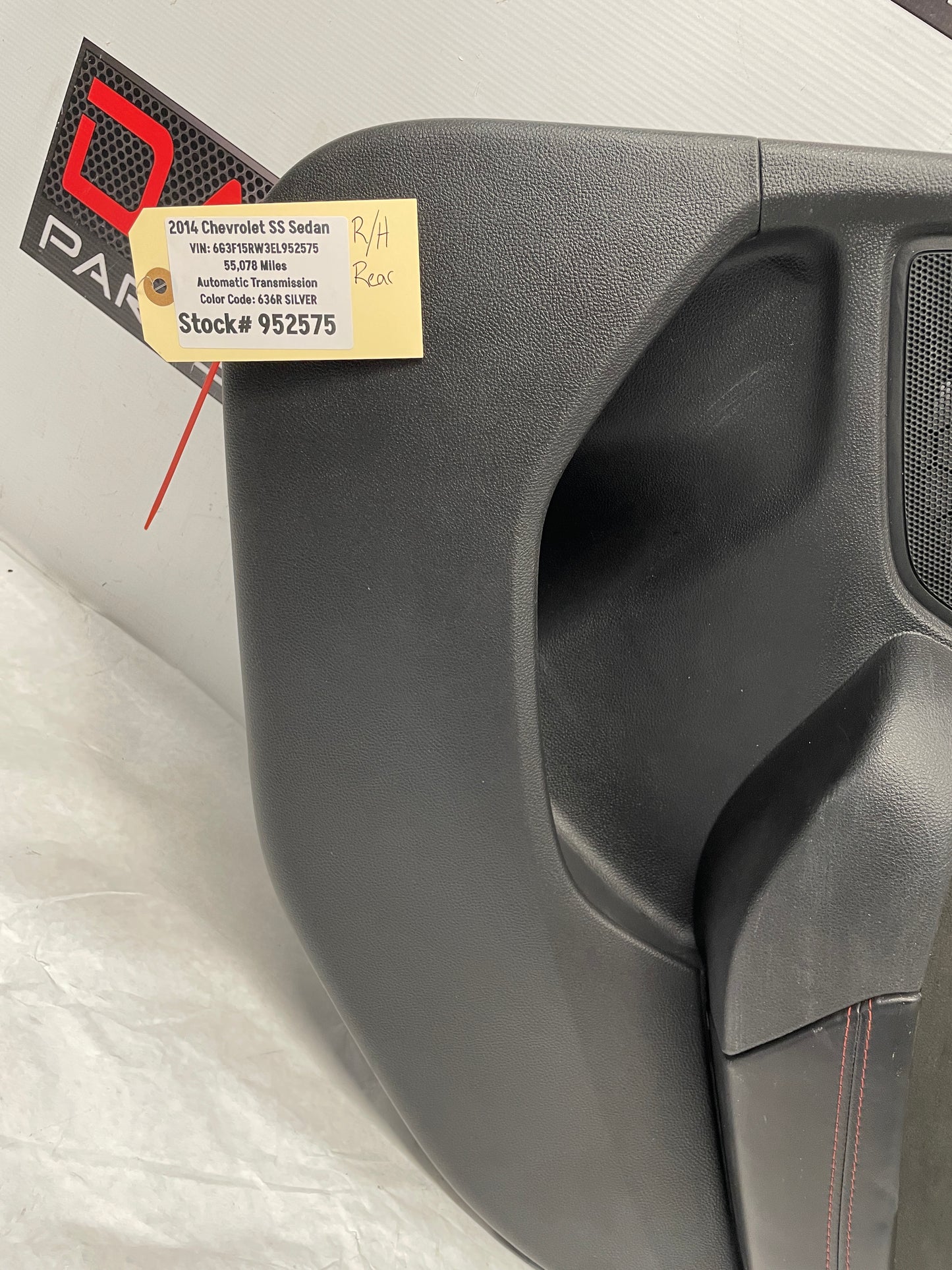 2014 Chevy SS Sedan RH Passenger Rear Interior Door Panel Trim OEM - Day's Parts Yard