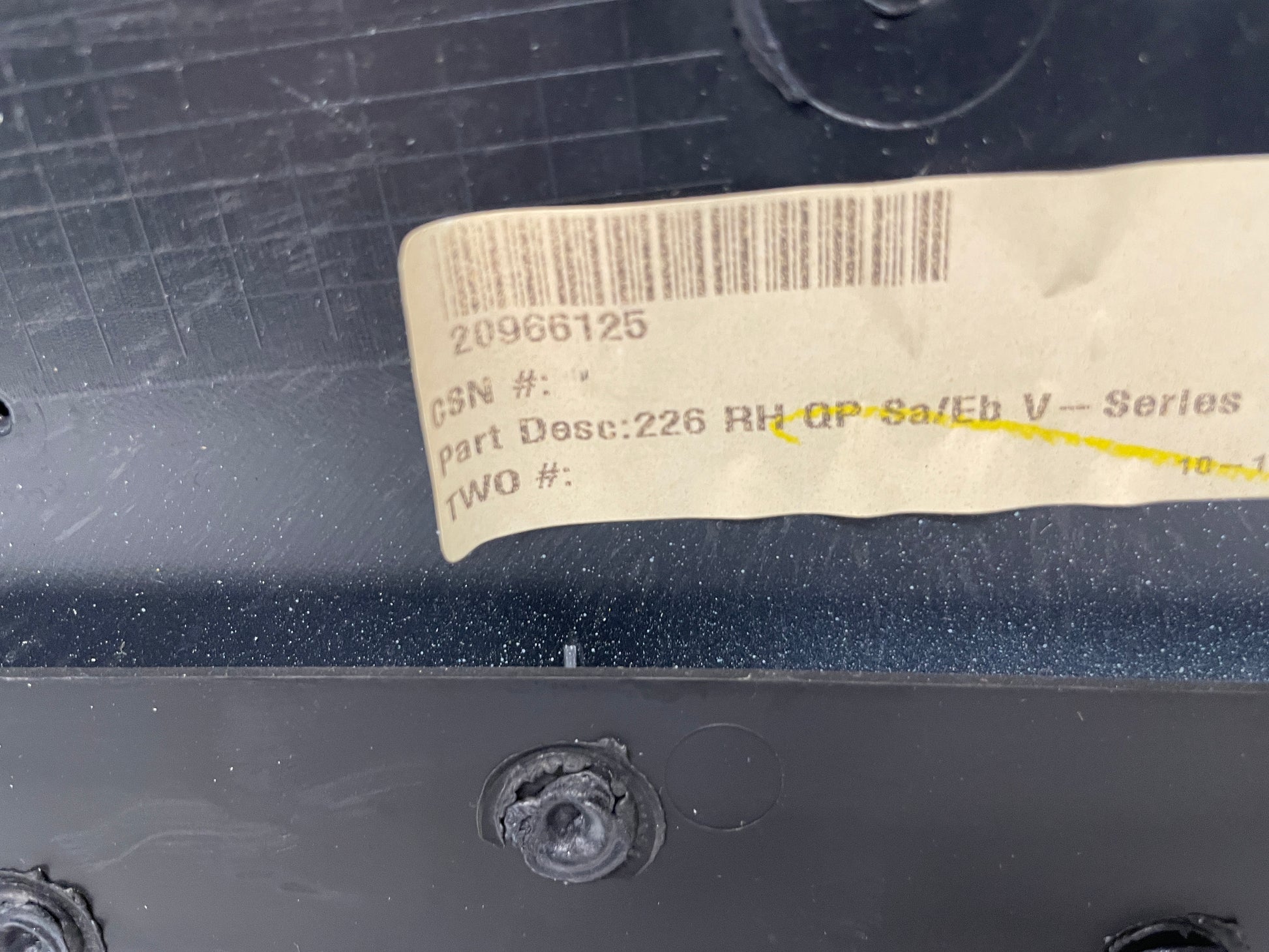 2013 Cadillac CTS-V Coupe RH Passenger Rear Quarter Panel Tan Trim OEM - Day's Parts Yard
