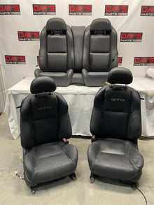 2006 Pontiac GTO Seats Front and Rear Black Leather OEM