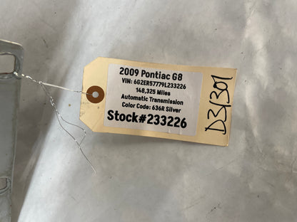 2009 Pontiac G8 LH Driver Front Fender Silver OEM - Day's Parts Yard