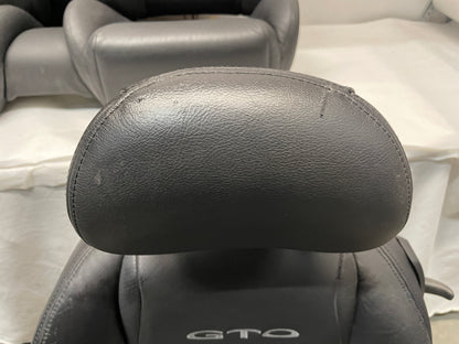 2006 Pontiac GTO Seats Front and Rear Black Leather OEM