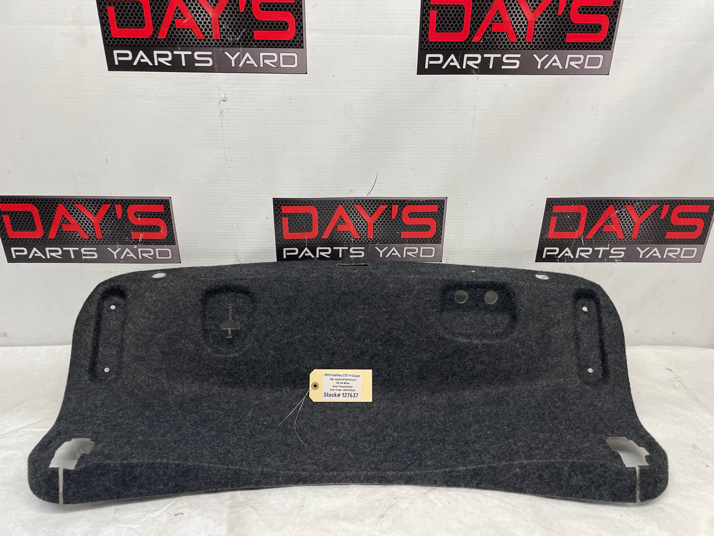 2013 Cadillac CTS-V Coupe Trunk Deck Lid Liner Carpet Felt OEM - Day's Parts Yard