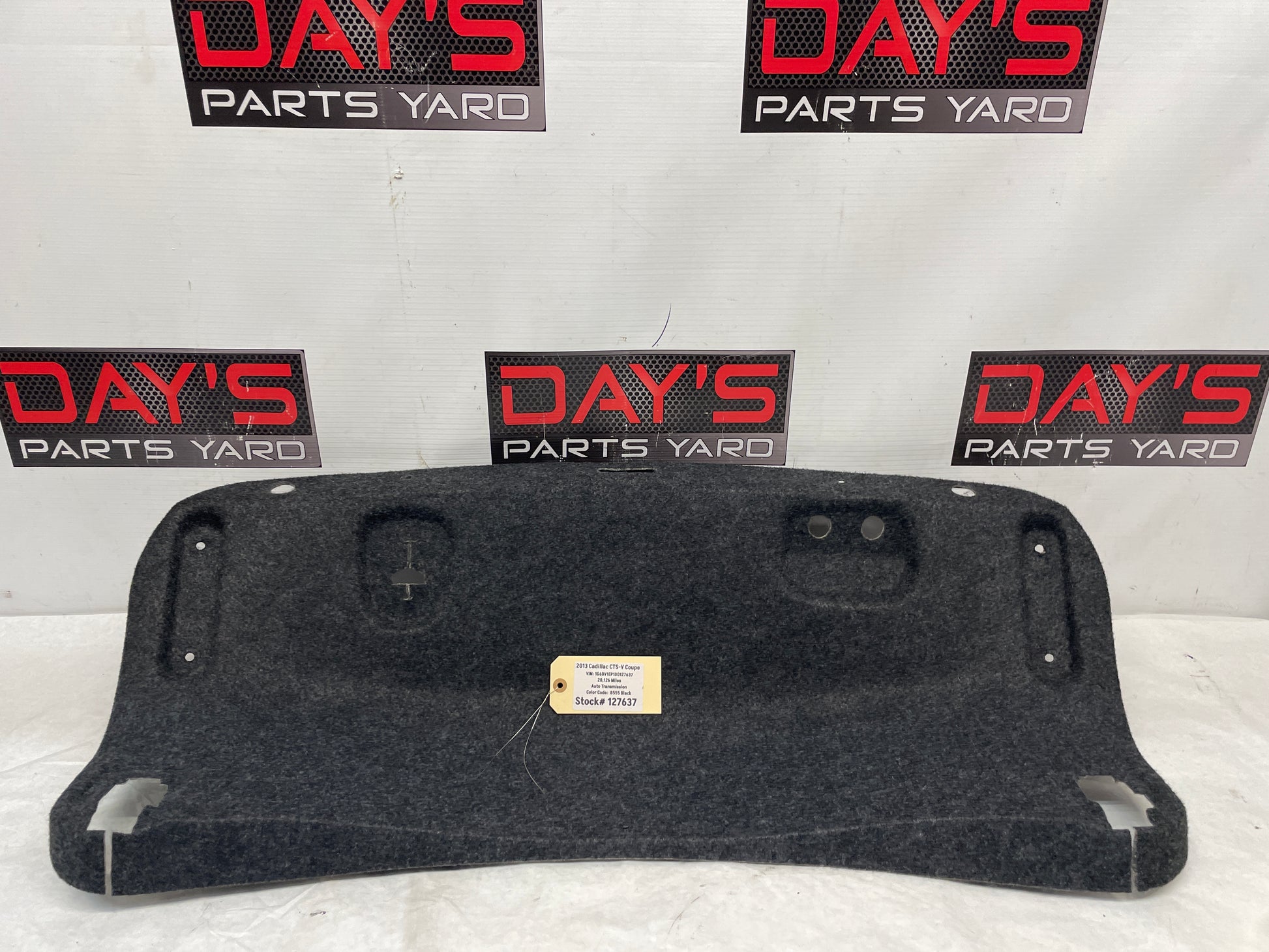 2013 Cadillac CTS-V Coupe Trunk Deck Lid Liner Carpet Felt OEM - Day's Parts Yard