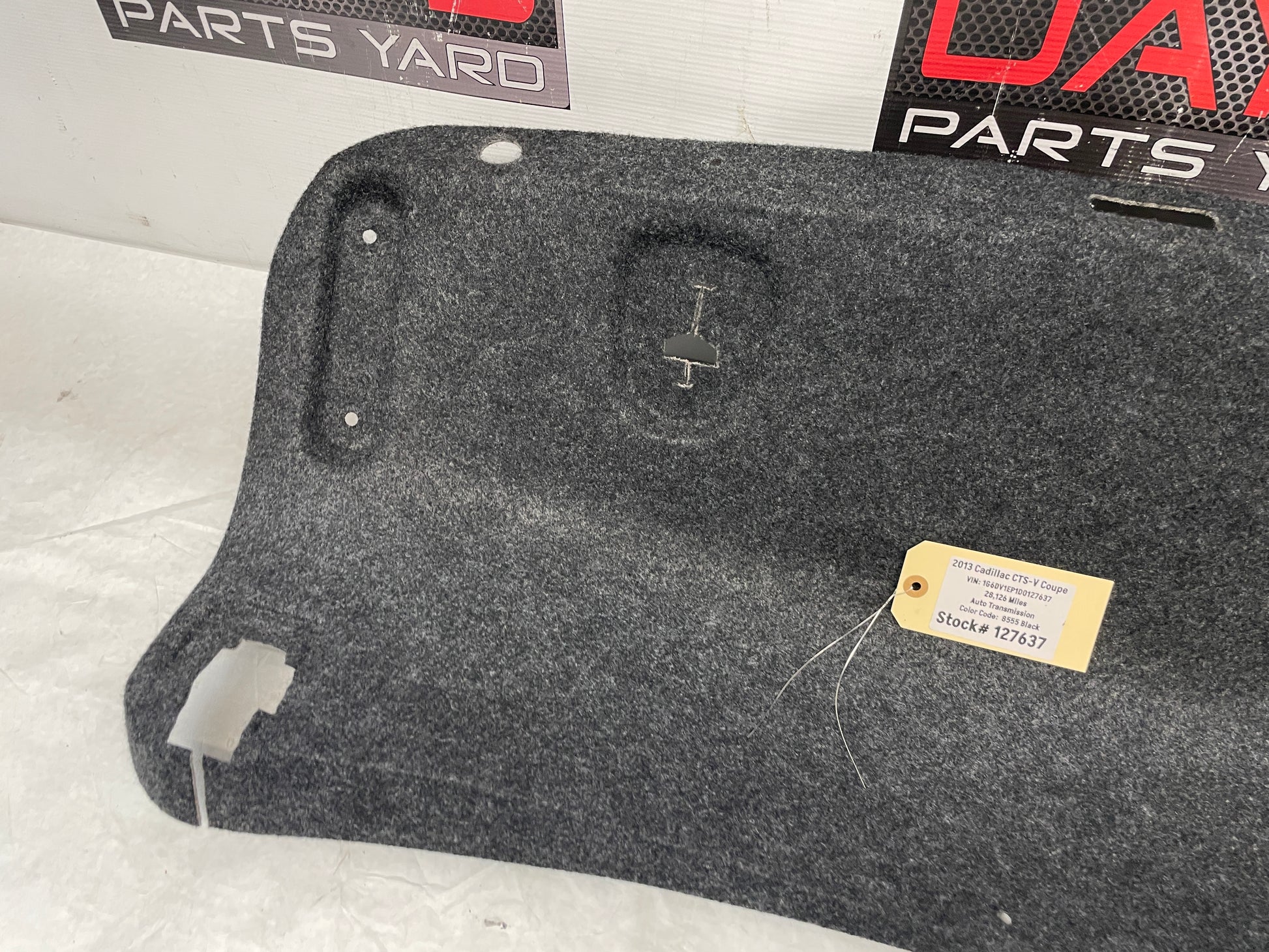 2013 Cadillac CTS-V Coupe Trunk Deck Lid Liner Carpet Felt OEM - Day's Parts Yard