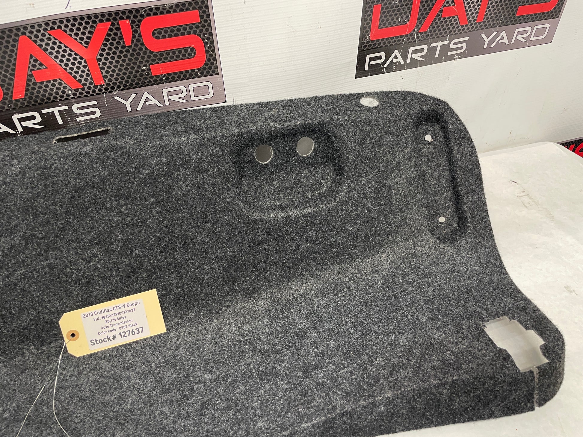 2013 Cadillac CTS-V Coupe Trunk Deck Lid Liner Carpet Felt OEM - Day's Parts Yard