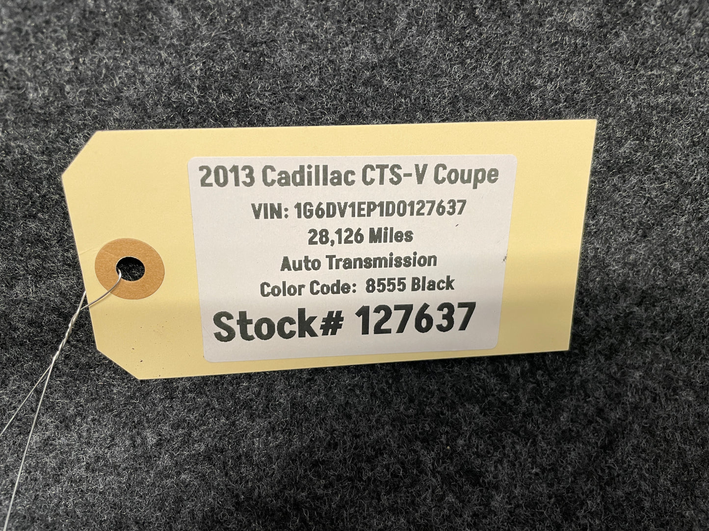 2013 Cadillac CTS-V Coupe Trunk Deck Lid Liner Carpet Felt OEM - Day's Parts Yard