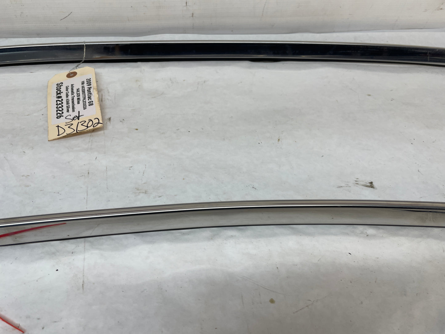 2009 Pontiac G8 RH & LH Door Roof Chrome Reveal Molding Trim OEM - Day's Parts Yard