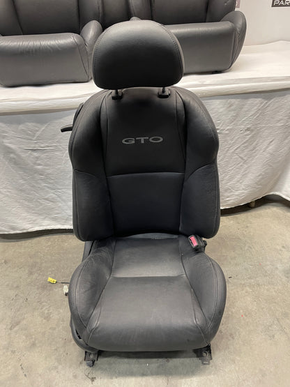 2006 Pontiac GTO Seats Front and Rear Black Leather OEM