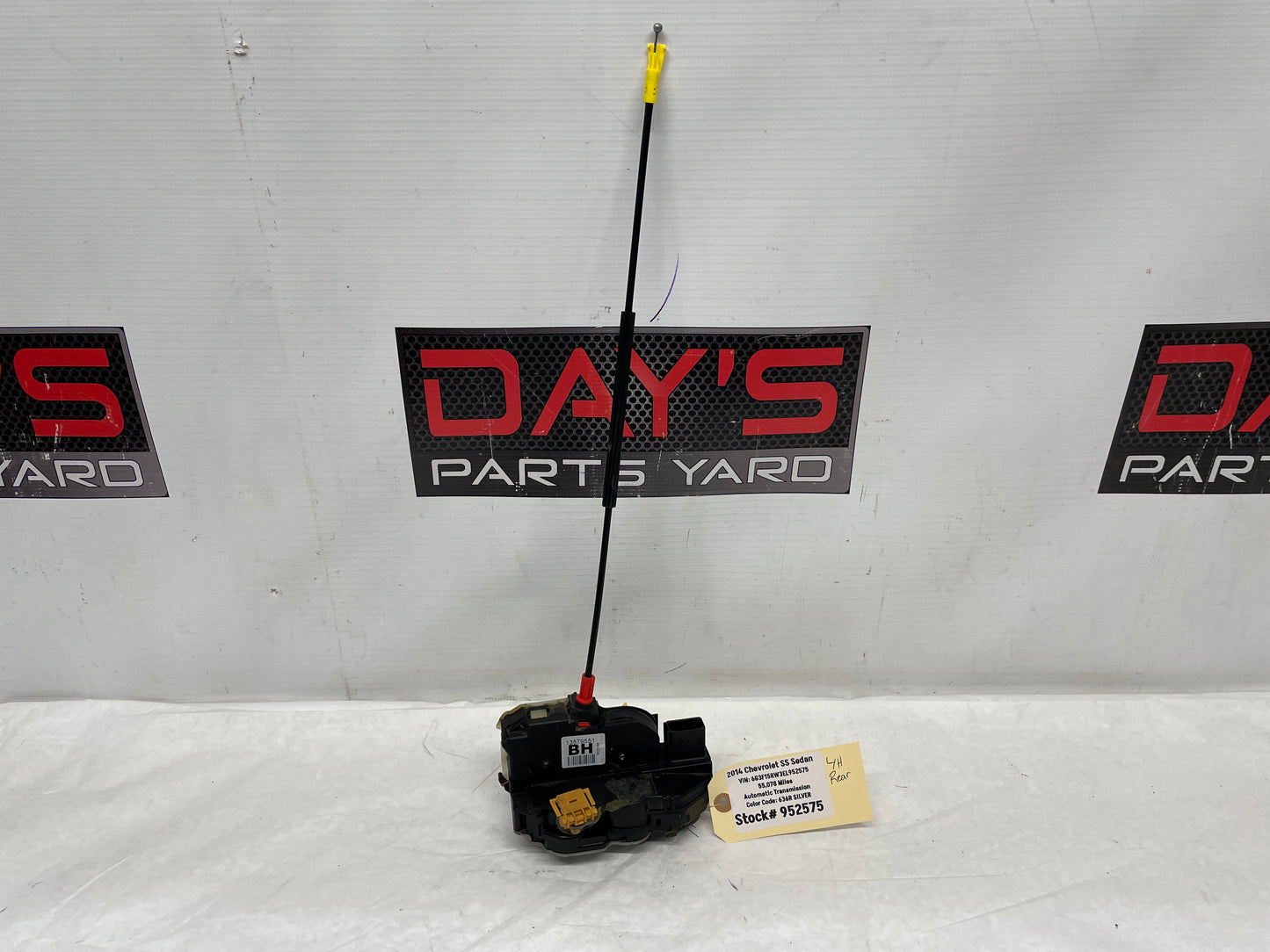 2014 Chevrolet SS Sedan LH Driver Rear Door Lock Actuator OEM - Day's Parts Yard