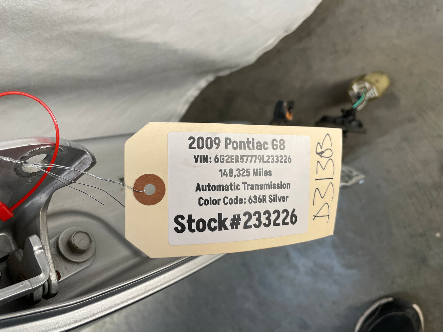 2009 Pontiac G8 RH Passenger Rear Exterior Door Silver OEM - Day's Parts Yard