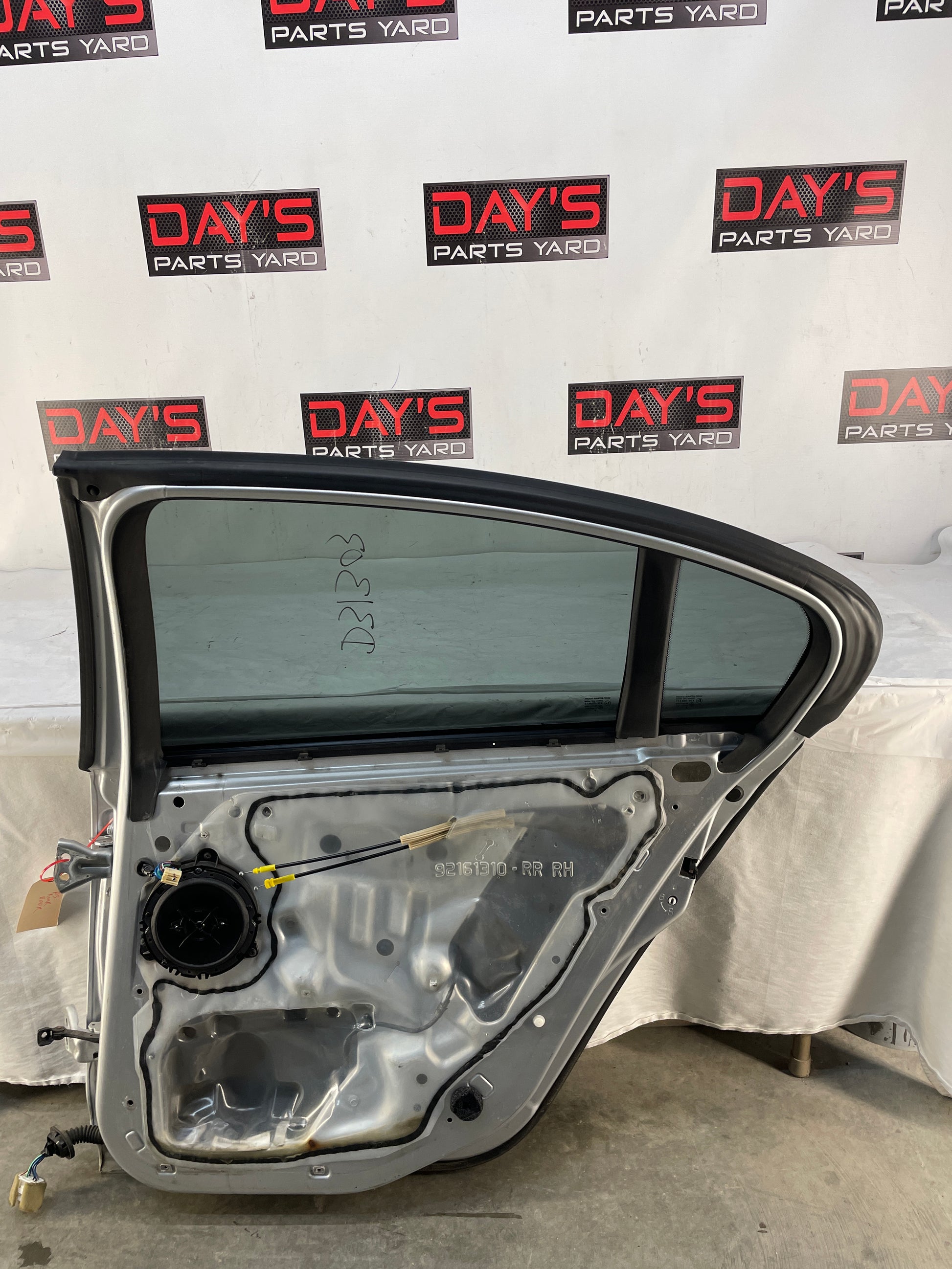 2009 Pontiac G8 RH Passenger Rear Exterior Door Silver OEM - Day's Parts Yard