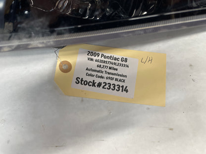 2009 Pontiac G8 LH Driver Head Light Headlight Lamp OEM - Day's Parts Yard