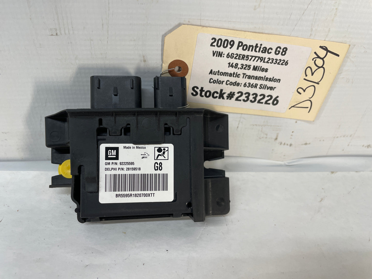 2009 Pontiac G8 RH Passenger Front Seat Occupancy Sensor Module OEM - Day's Parts Yard