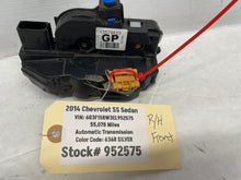2014 Chevy SS Sedan RH Passenger Front Door Lock Actuator OEM - Day's Parts Yard