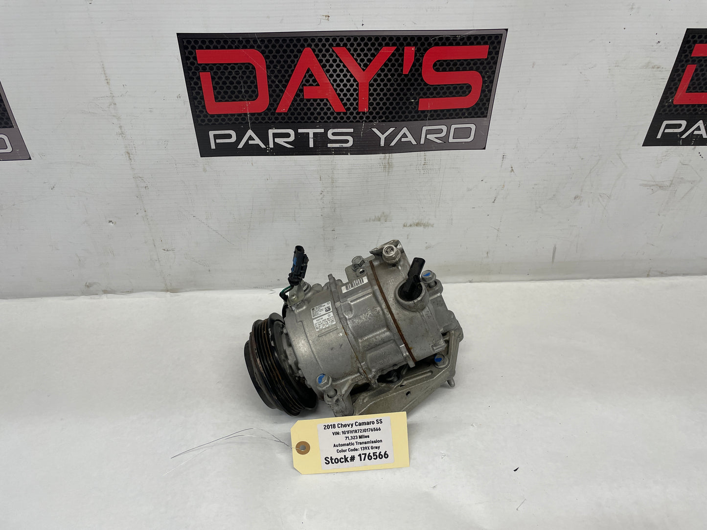 2018 Chevy Camaro SS AC A/C Air Conditioner Compressor & Bracket OEM - Day's Parts Yard