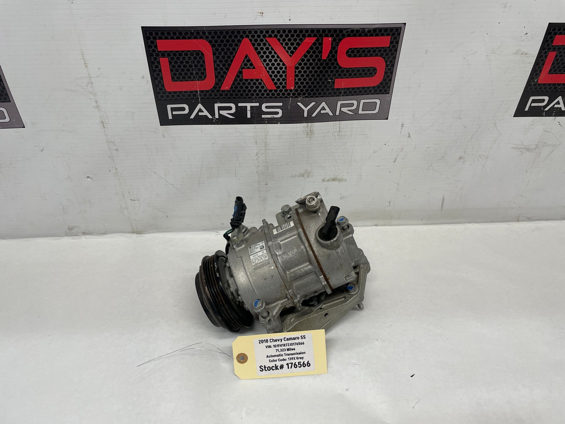 2018 Chevy Camaro SS AC A/C Air Conditioner Compressor & Bracket OEM - Day's Parts Yard