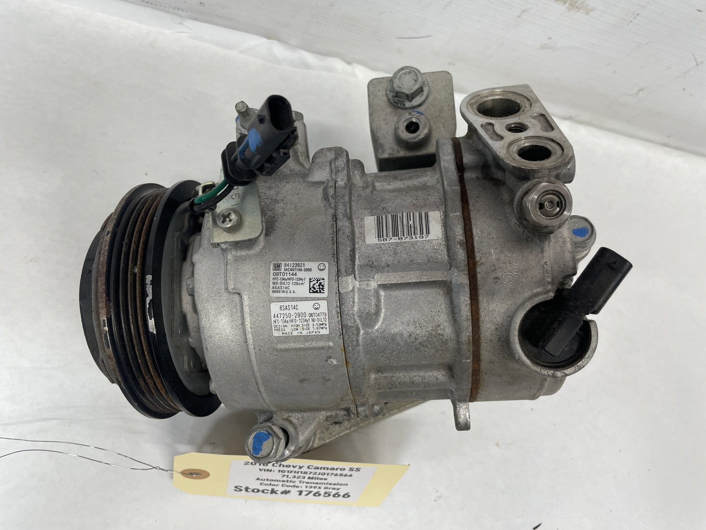 2018 Chevy Camaro SS AC A/C Air Conditioner Compressor & Bracket OEM - Day's Parts Yard