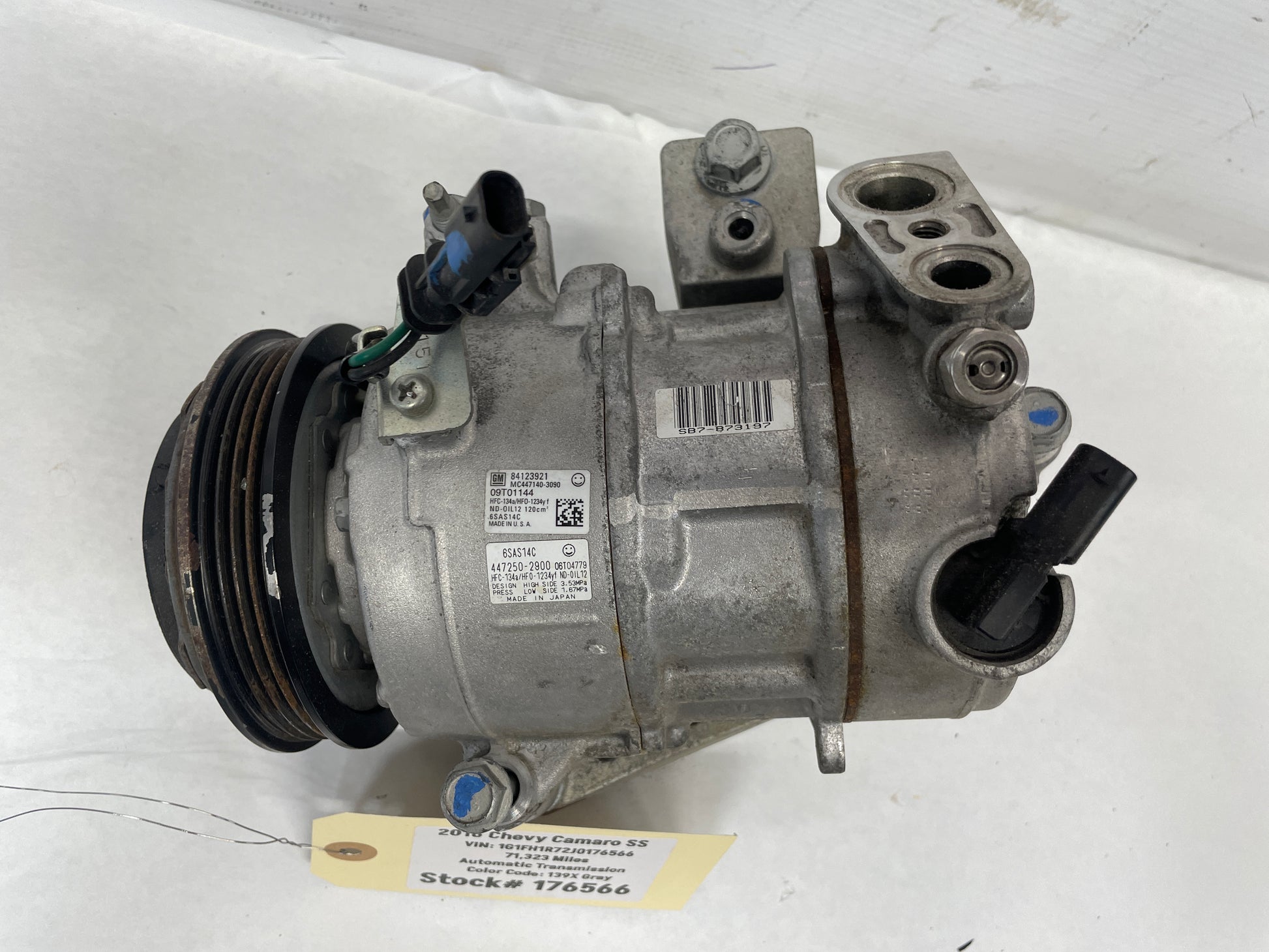 2018 Chevy Camaro SS AC A/C Air Conditioner Compressor & Bracket OEM - Day's Parts Yard