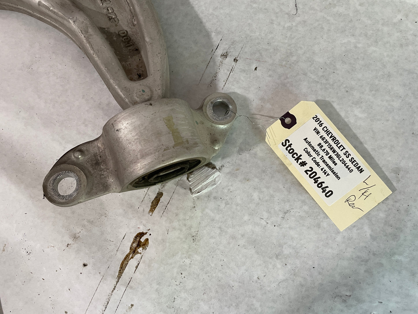 2016 Chevy SS Sedan Rear LH Driver Upper Control Arm OEM - Day's Parts Yard