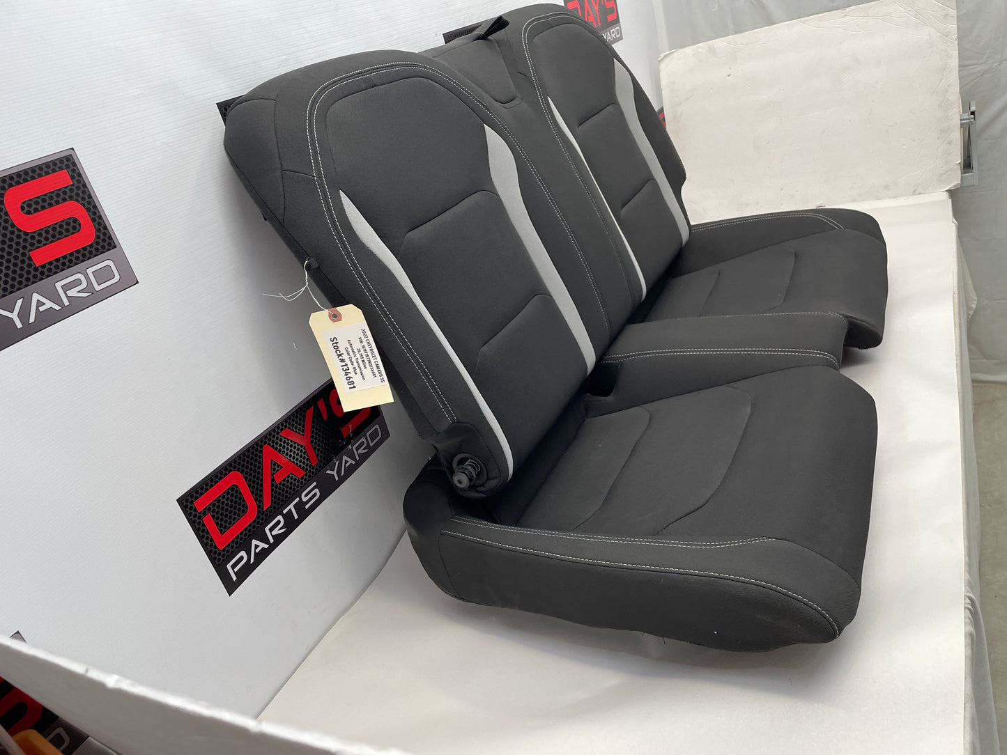 2022 Chevy Camaro SS Rear Seat Black and Gray Cloth OEM