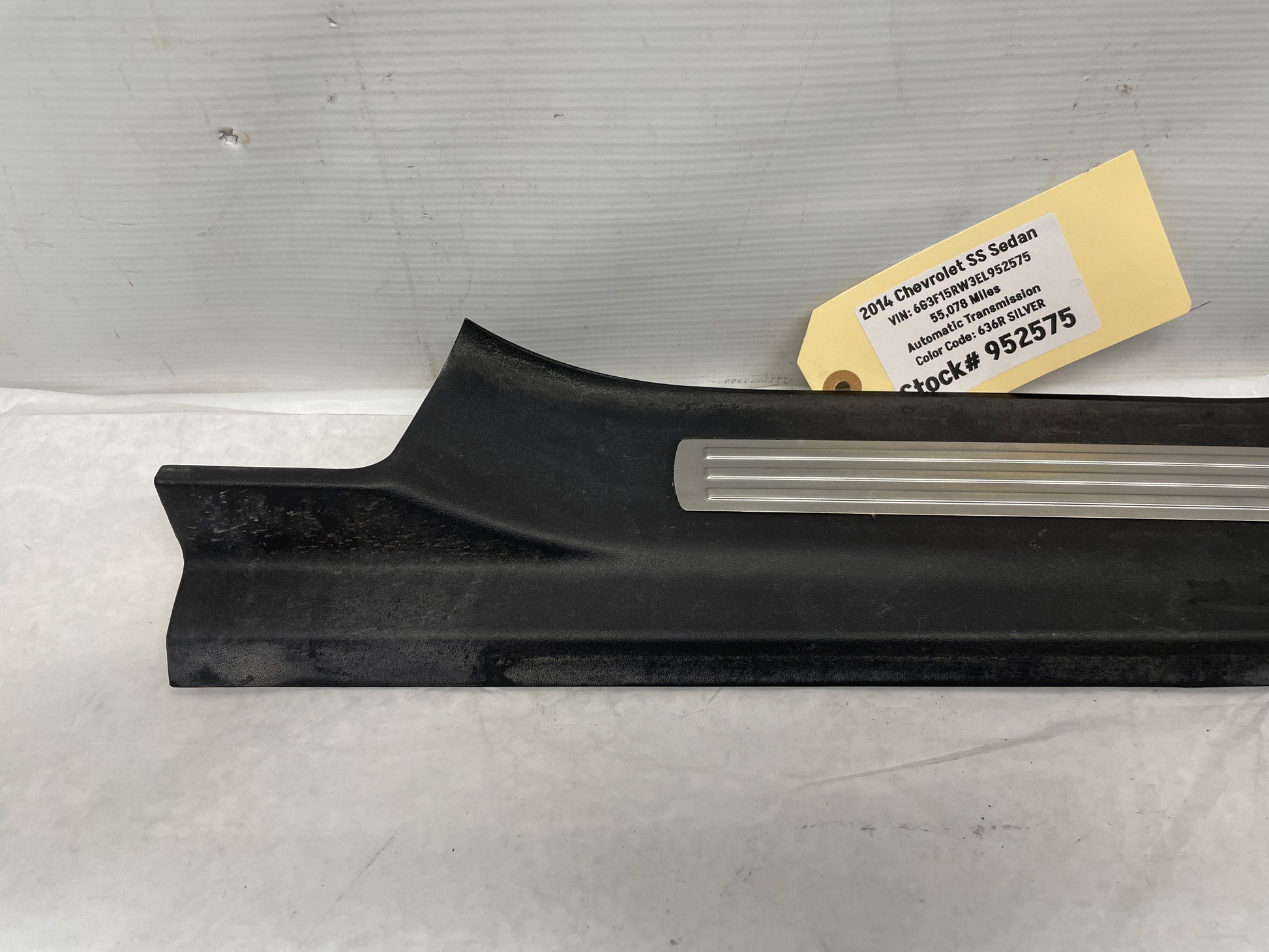 2014 Chevy SS Sedan LH Driver Rear Door Sill Scuff Plate Panel Trim  OEM - Day's Parts Yard