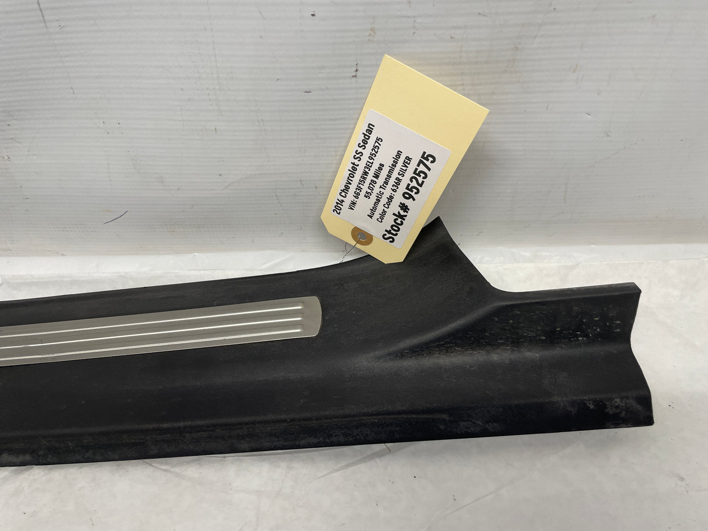 2014 Chevy SS Sedan RH Passenger Rear Door Scuff Sill Plate Panel Trim OEM - Day's Parts Yard