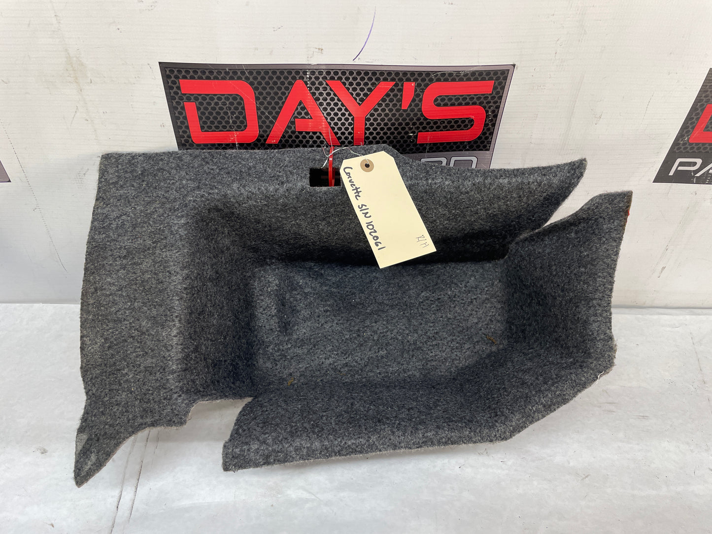 2004 Chevy C5 Corvette RH Passenger Trunk Cargo Storage Carpet Felt Insert OEM - Day's Parts Yard