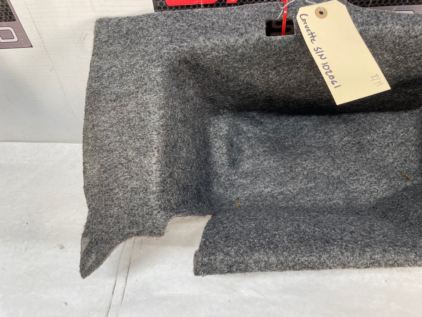 2004 Chevy C5 Corvette RH Passenger Trunk Cargo Storage Carpet Felt Insert OEM - Day's Parts Yard