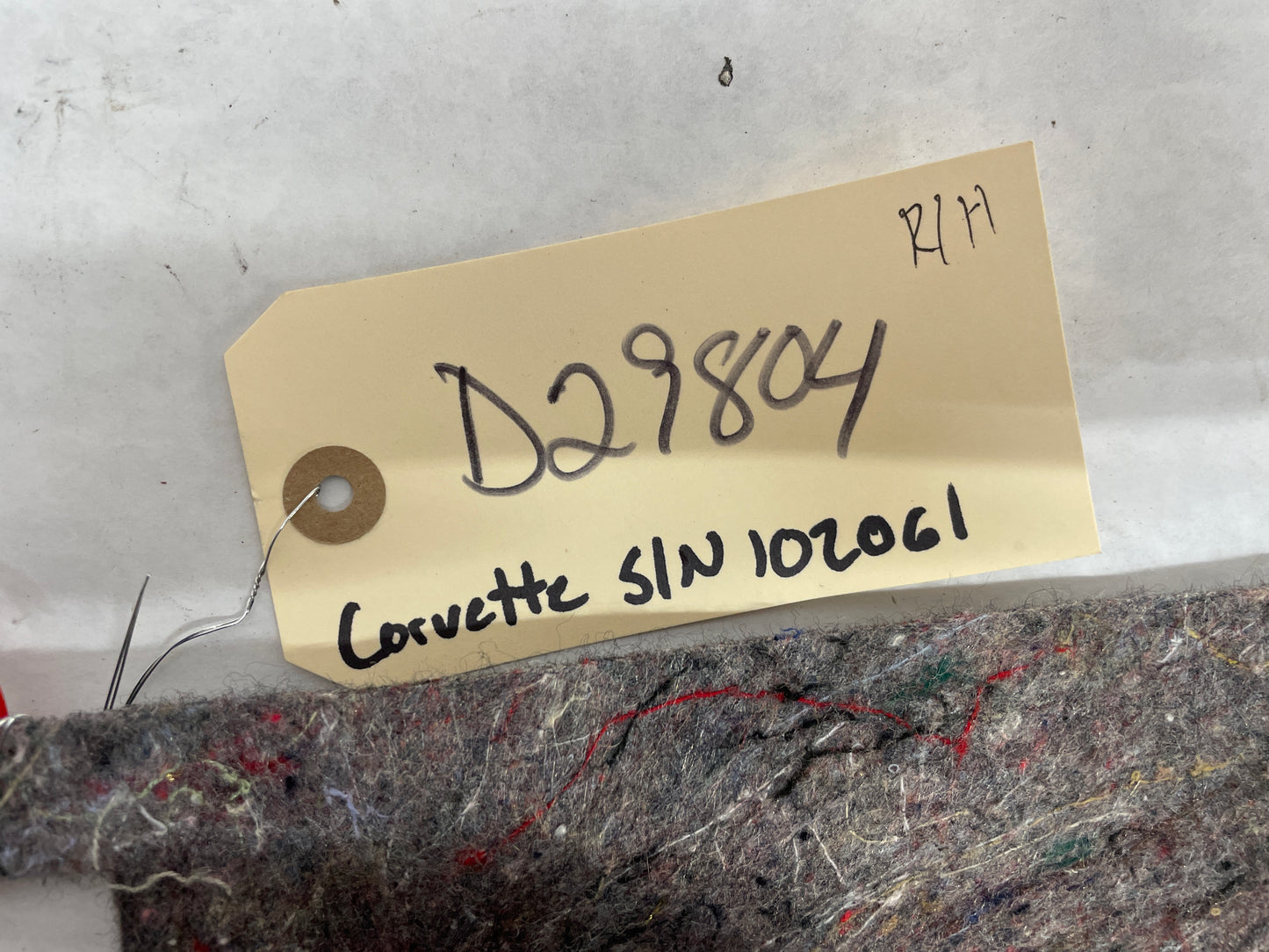 2004 Chevy C5 Corvette RH Passenger Trunk Cargo Storage Carpet Felt Insert OEM - Day's Parts Yard