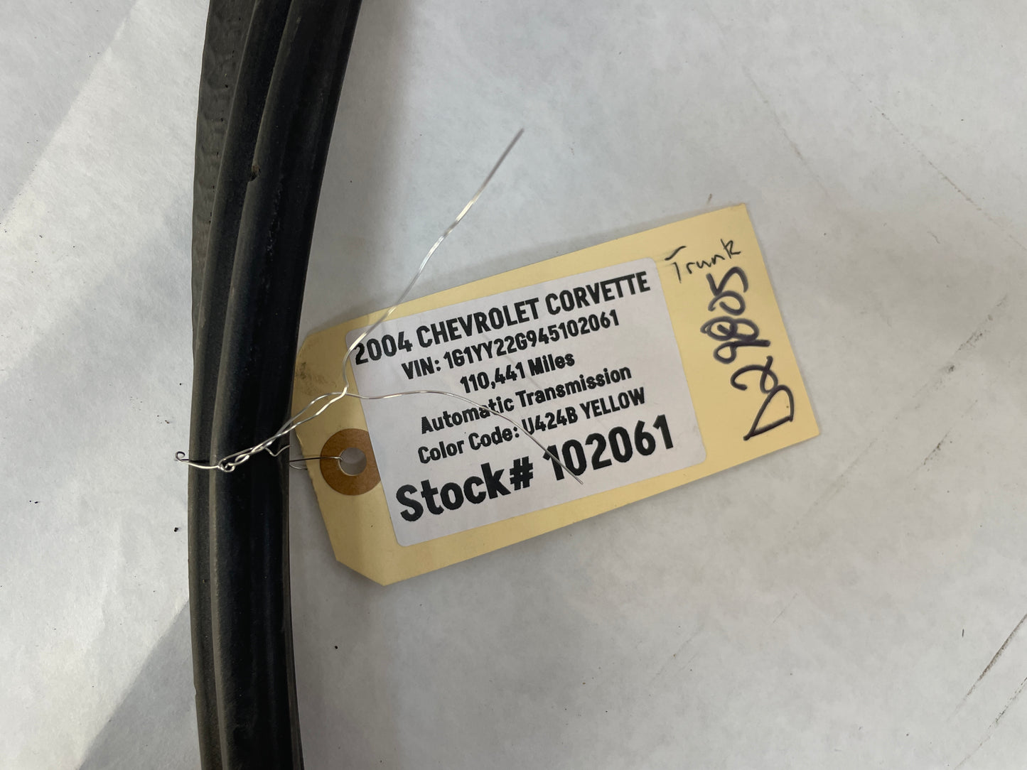 2004 Chevy C5 Corvette Rear Trunk Hatch Lid Weather Strip OEM - Day's Parts Yard