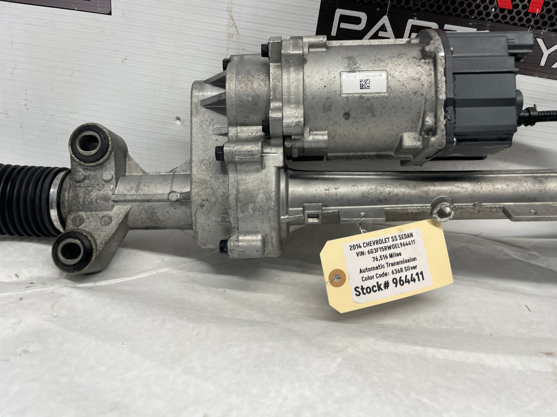 2014 Chevy SS Sedan Electric Power Rack and Pinion Steering Gear OEM - Day's Parts Yard