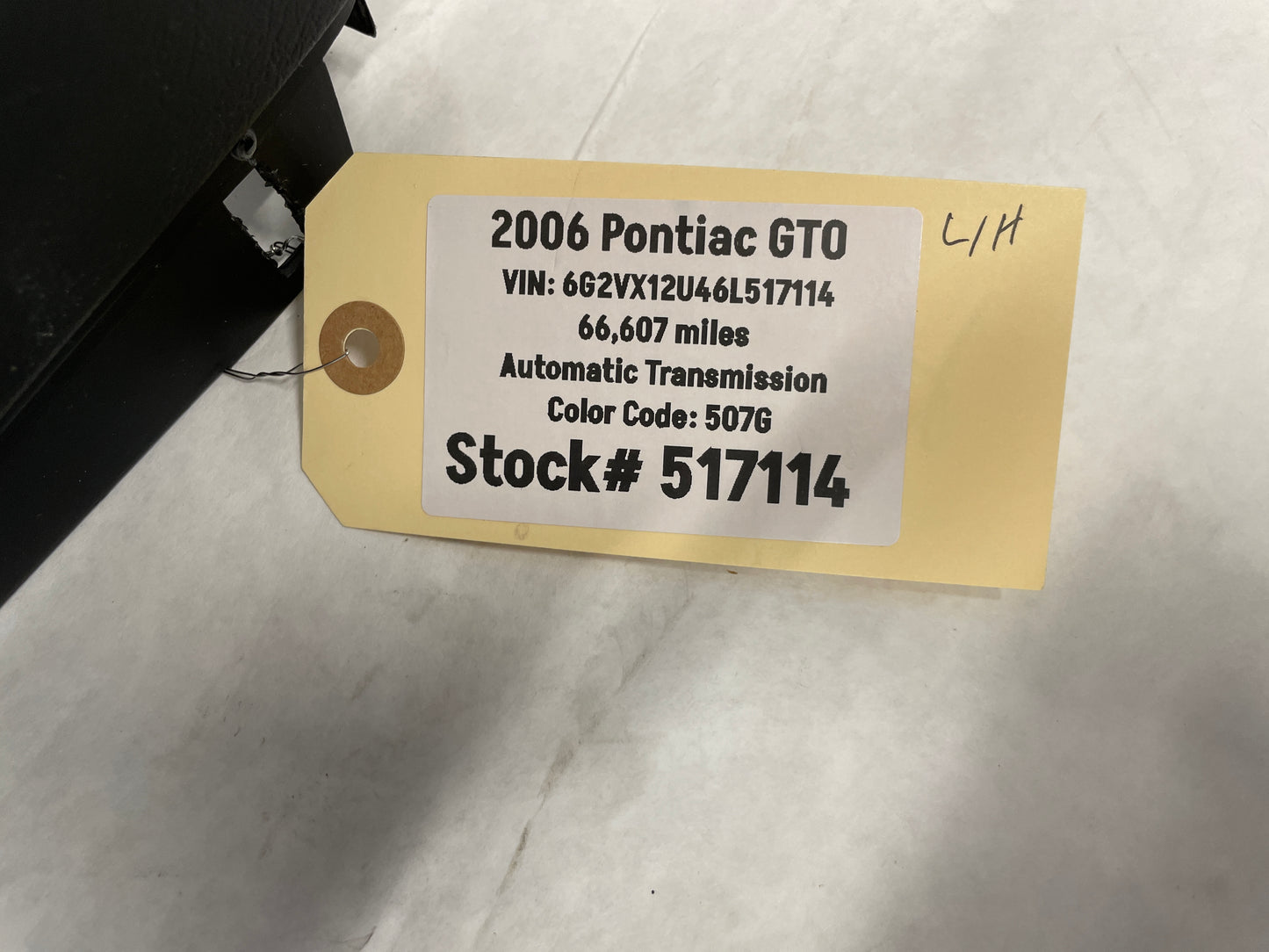 2006 Pontiac GTO LH Driver Rear Interior Quarter Door Panel Trim Black OEM