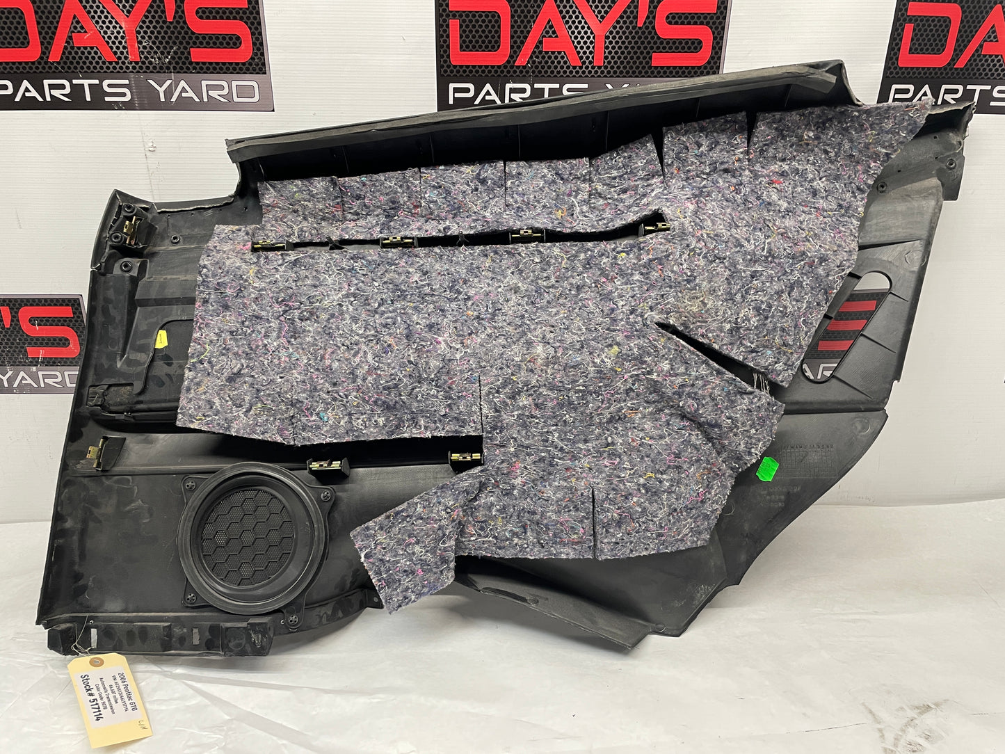 2006 Pontiac GTO LH Driver Rear Interior Quarter Door Panel Trim Black OEM