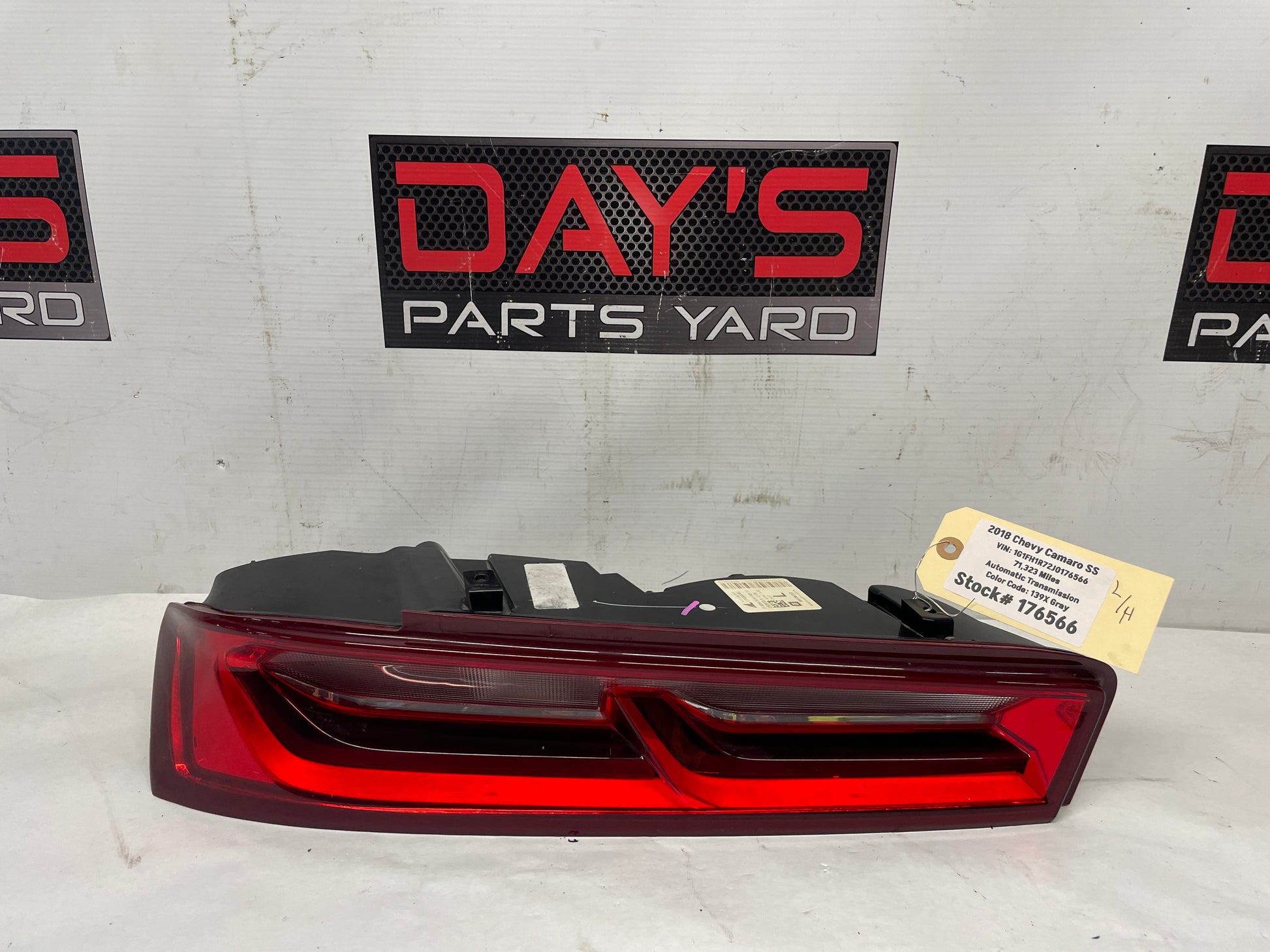 2018 Chevy Camaro SS LH Driver Tail Light Taillight Lamp OEM - Day's Parts Yard