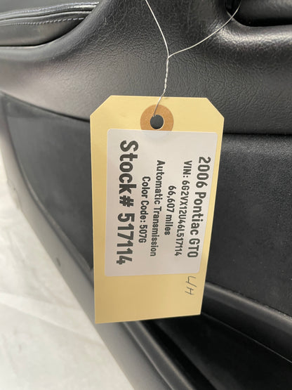 2006 Pontiac GTO LH Driver Front Interior Door Panel Trim OEM