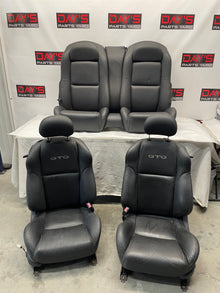 2005 Pontiac GTO Seats Front and Rears Black Leather OEM - Day's Parts Yard
