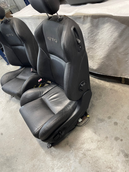 2005 Pontiac GTO Seats Front and Rears Black Leather OEM - Day's Parts Yard
