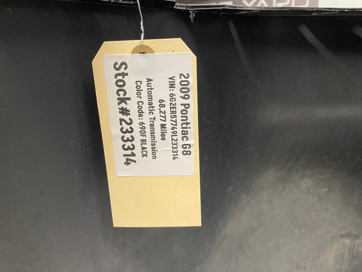 2009 Pontiac G8 Rear Bumper Cover Fascia Black OEM - Day's Parts Yard