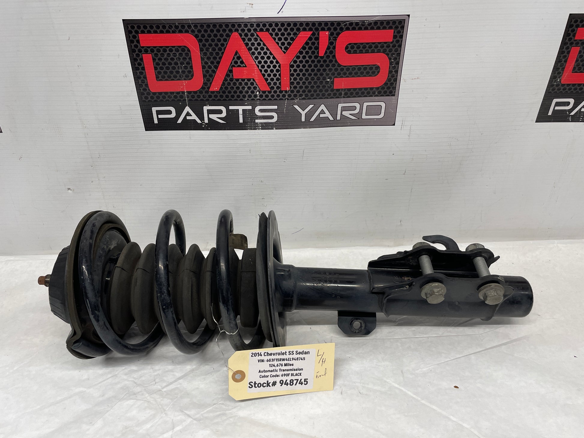 2014 Chevy SS Sedan LH Driver Front Suspension Strut Assembly OEM - Day's Parts Yard