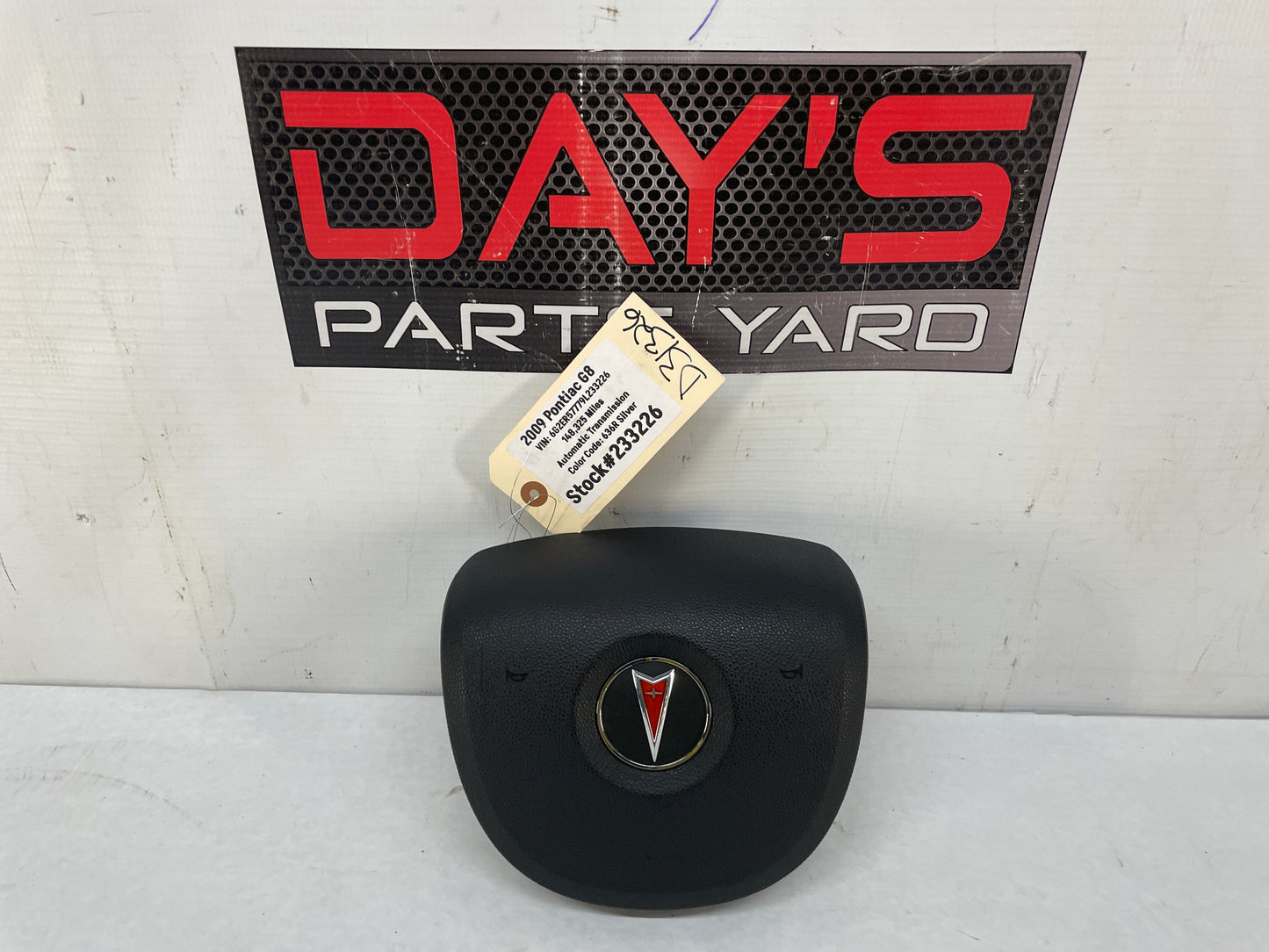 2009 Pontiac G8 Steering Wheel Airbag Air Bag OEM - Day's Parts Yard