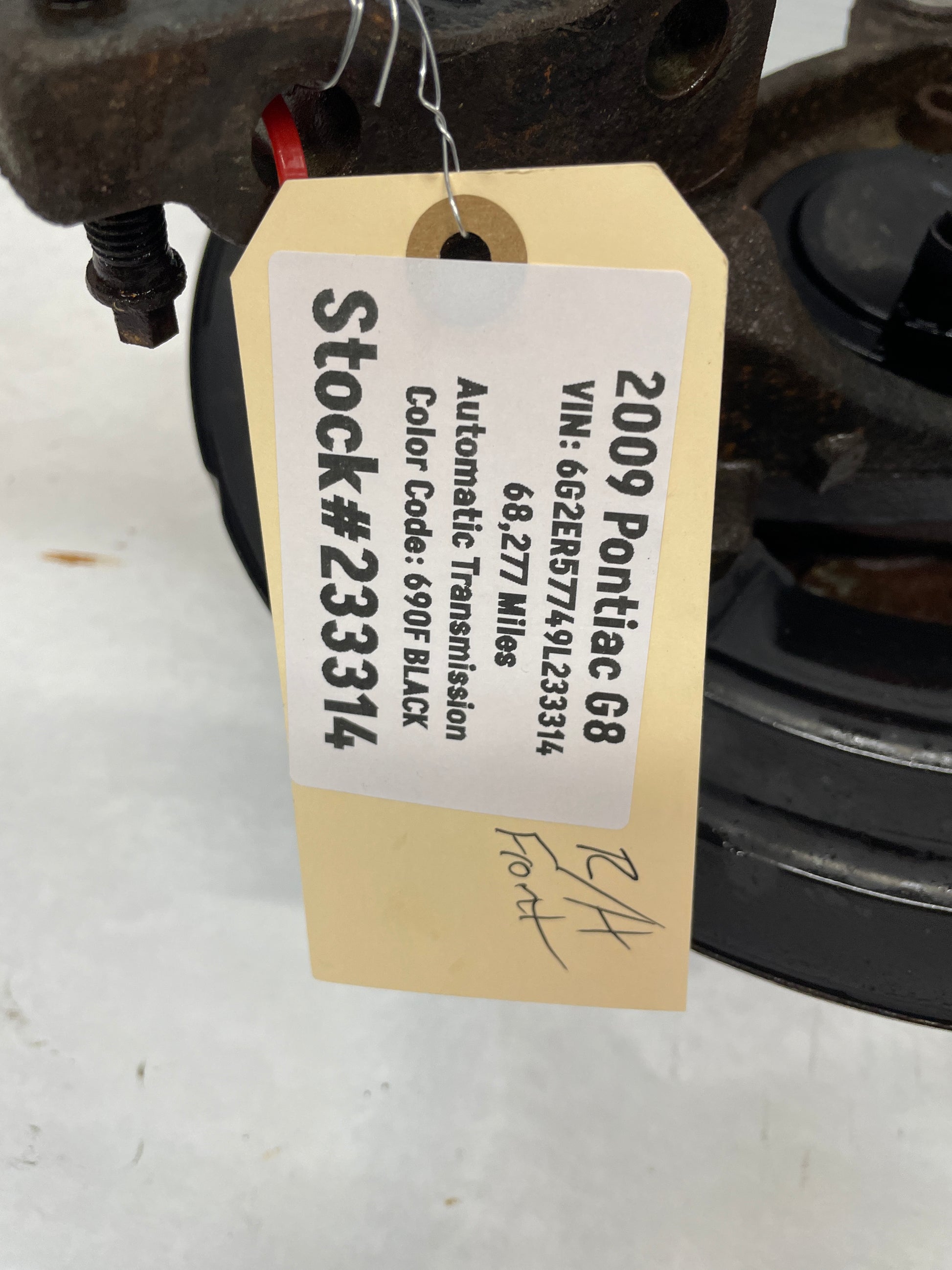 2009 Pontiac G8 RH Passenger Front Suspension Spindle Knuckle Hub Assembly OEM - Day's Parts Yard
