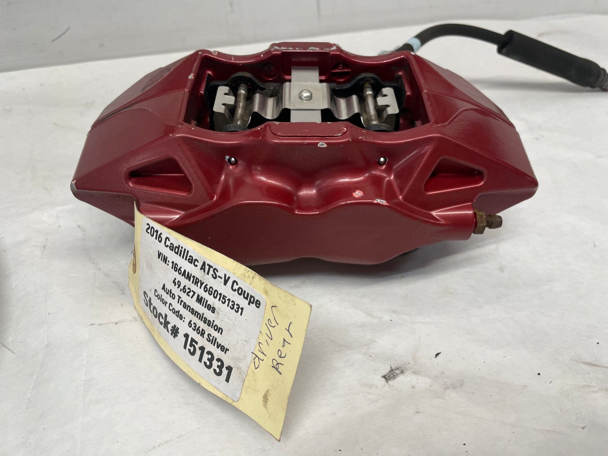 2016 Cadillac ATS-V RH Passenger Rear Caliper w/ Rotor OEM - Day's Parts Yard